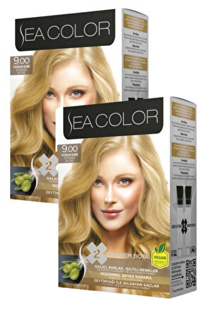 Sea Color 9/00 Saç Boyası Yoğun Sarı 100 ml x 2 Kutu