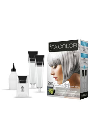 Sea Color 0/02 Saç Boyası Gümüş Gri 100 ml x 2 Kutu