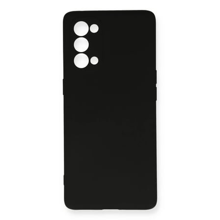 Oppo Reno 5 Pro Kılıf Nano içi Kadife Silikon - Siyah