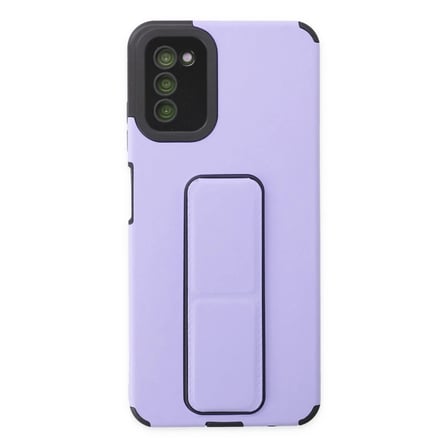 Samsung Galaxy A03S Kılıf Mega Standlı Silikon - Lila