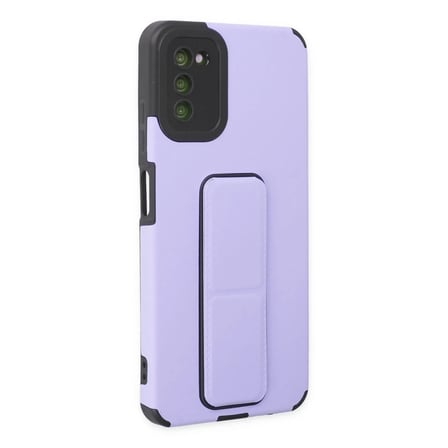 Samsung Galaxy A03S Kılıf Mega Standlı Silikon - Lila