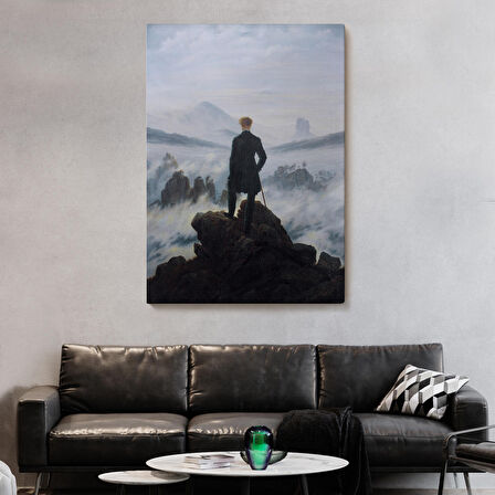 Caspar David Friedrich'in Sis Denizinin Üstündeki Gezgin İsimli Eseri Kanvas Tablo-5121