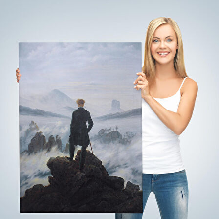 Caspar David Friedrich'in Sis Denizinin Üstündeki Gezgin İsimli Eseri Kanvas Tablo-5121