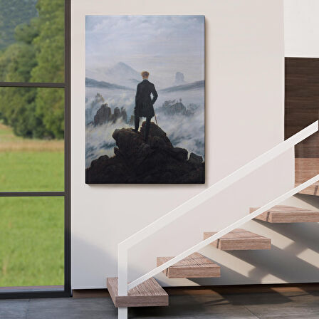 Caspar David Friedrich'in Sis Denizinin Üstündeki Gezgin İsimli Eseri Kanvas Tablo-5121