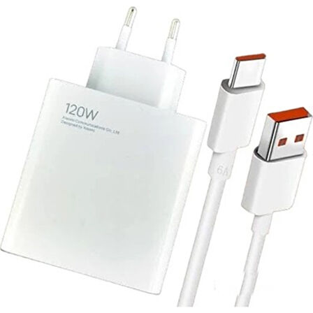 120W Redmi Note 13 Pro+ 5G Uyumlu Şarj Adaptörü ve Type C Kablo Seti GaN Teknolojisi