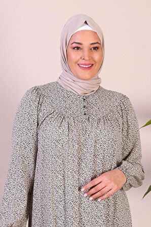 Uzun Anne Giyim Buyuk Beden Kadın Tesettur Elbise 