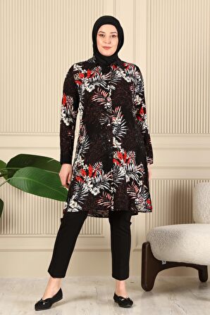 Kadın Tesettur Büyük Beden Uzun Gömlek Tunik 