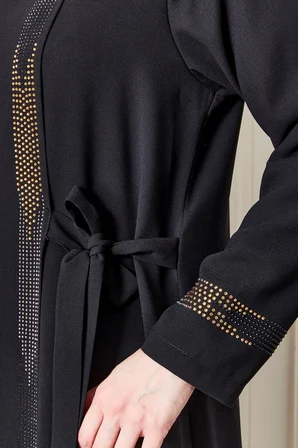 Kadın Büyük Beden Etamin Abaya Ferace 