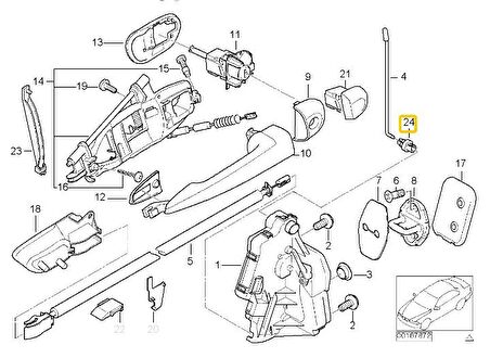 BMW KAPI KİLİT KLİPSİ 5 ADET 51221817032