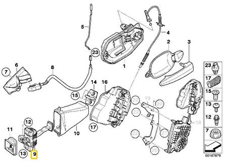 BMW E60 E60LCI E61 VE E61LCI ARKA KAPI GERGİSİ 51227176805