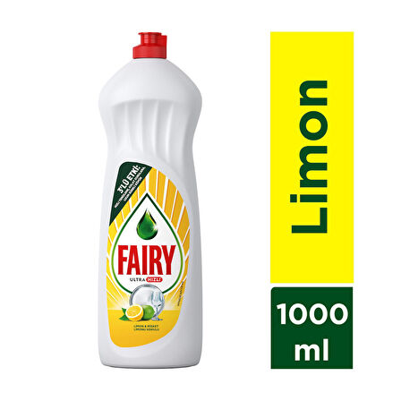 Fairy Bulaşık Deterjanı 1000 ml Limon x 4 Adet