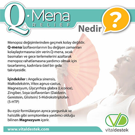 Q-mena 30 Kapsül – Kadın Menopoz Destek Takviyesi -3 KUTU