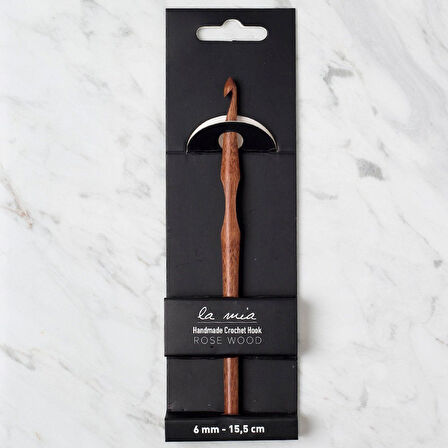 La Mia Rosewood 6 mm 15.5 cm Ahşap Yün Tığ