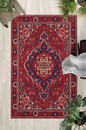 Kaymaz Taban Yıkanabilir Halı – Mutfak, Salon, Yatak Odası için Modern Dijital Baskı Halı (SLNHAL152
