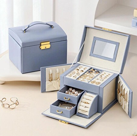 Premium Seri Mücevher Takı kutusu - Bilezik Yüzük Takı Altın Kutusu - Mücevher Saklama Kutusu