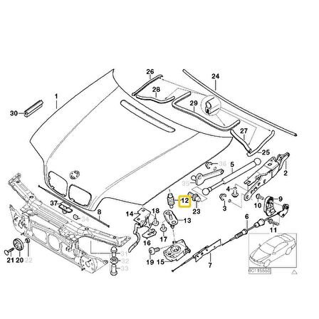 BMW KAPUT VE BAGAJ AYAR LASTİĞİ 51248254063