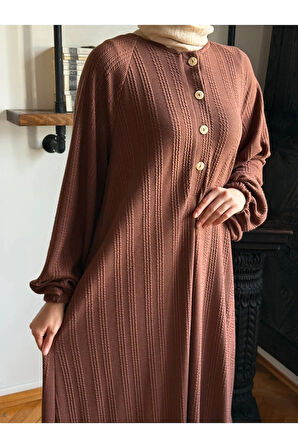 Reglan Kol Yarım Pat Eteği büzgülü Örme Elbise 2416 NAVRA |