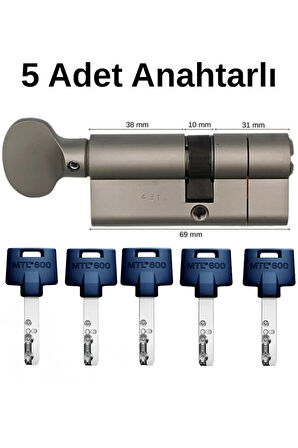 Multlock MTL600 5 Anahtarlı Interactive Yüksek Güvenli Tuzaklı Çelik Takviyeli Mandallı Barel