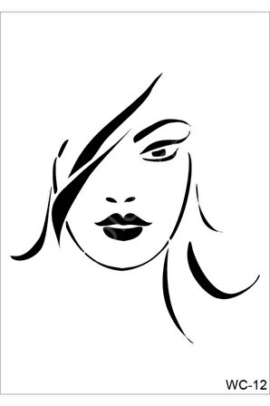 Stencil Şablon A4 Woman Collection Wc-12 (30x21) Kadın Mo