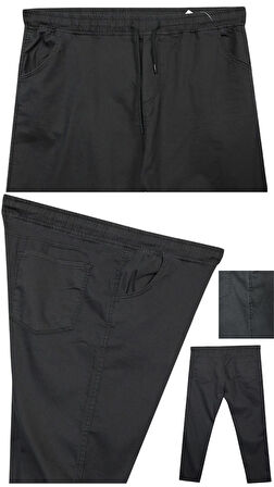 Erkek Büyük Beden 100 Kilo-180 Kilo Arası İçin Uygun Bağcıklı Likralı Boru Paça Kot Pantolon