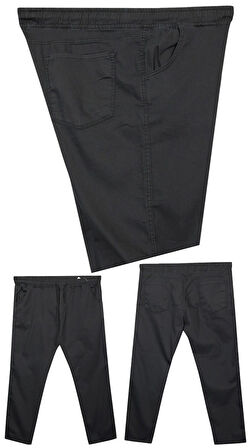 Erkek Büyük Beden 100 Kilo-180 Kilo Arası İçin Uygun Bağcıklı Likralı Boru Paça Kot Pantolon