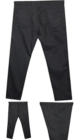 Erkek Büyük Beden 100 Kilo-180 Kilo Arası İçin Uygun Bağcıklı Likralı Boru Paça Kot Pantolon