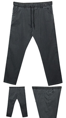 Erkek Büyük Beden 100 Kilo-180 Kilo Arası İçin Uygun Bağcıklı Likralı Boru Paça Kot Pantolon