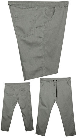 Erkek Büyük Beden 100 Kilo-180 Kilo Arası İçin Uygun Bağcıklı Likralı Boru Paça Kot Pantolon