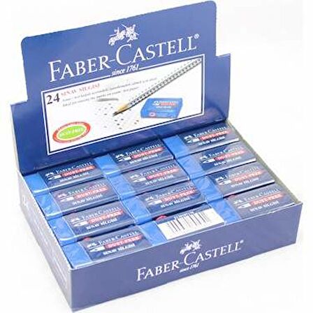 Faber-Castell Sınav Silgisi Dust-Free Mavi  24’lü Paket