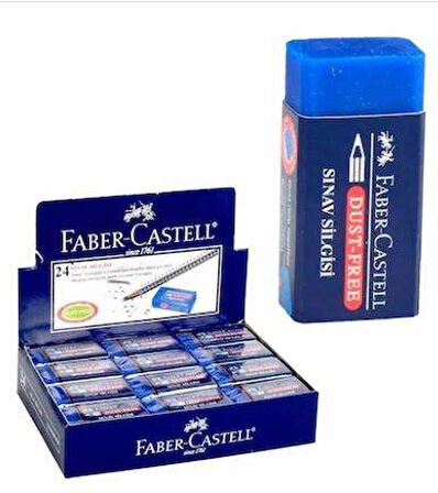 Faber Castell Sınav Silgisi Dust-Free Mavi 10 Adet