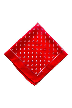 100% Pamuklu Çapa Desenli Bandana Kare Pamuklu Kumaş