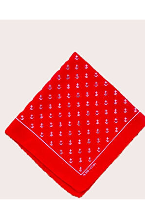 100% Pamuklu Çapa Desenli Bandana Kare Pamuklu Kumaş