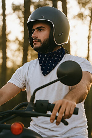100% Pamuklu Çapa Desenli Bandana Kare Pamuklu Kumaş
