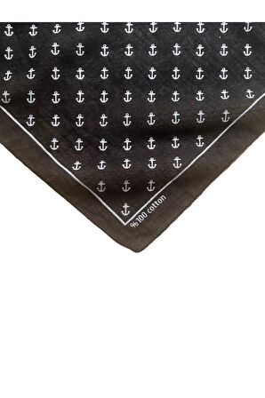 100% Pamuklu Çapa Desenli Bandana Kare Pamuklu Kumaş