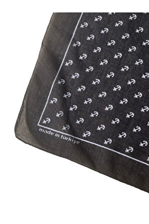 100% Pamuklu Çapa Desenli Bandana Kare Pamuklu Kumaş