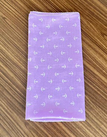 100% Pamuklu Çapa Desenli Bandana Kare Pamuklu Kumaş