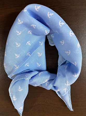 100% Pamuklu Çapa Desenli Bandana Kare Pamuklu Kumaş