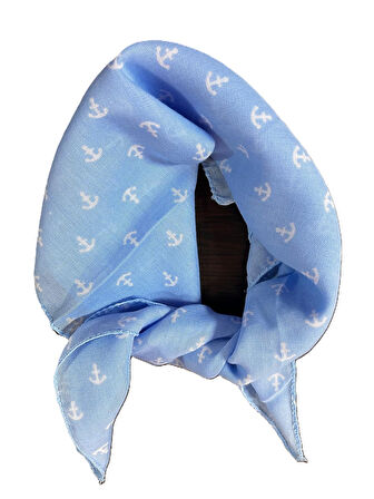 100% Pamuklu Çapa Desenli Bandana Kare Pamuklu Kumaş