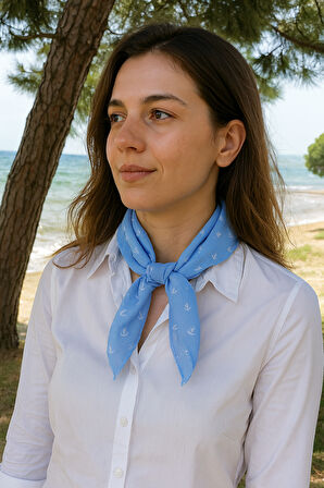 100% Pamuklu Çapa Desenli Bandana Kare Pamuklu Kumaş