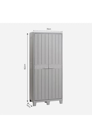 Bahçe Dolabı, Balkon Dolabı  Plastik Dolap 78x46x182cm