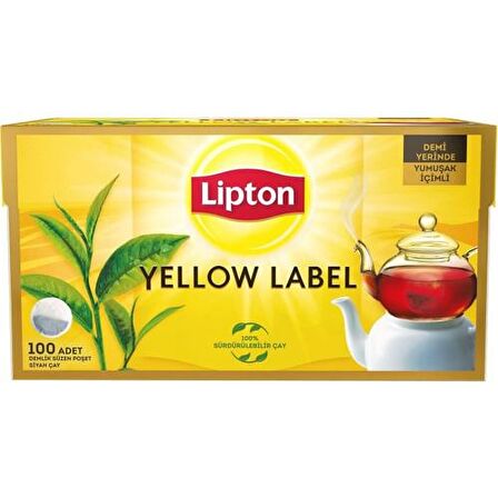 Lipton Yellow Label Demlik Poşet Siyah Çay 100'lü 