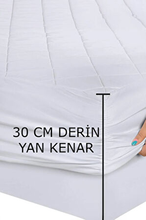 %100 Mikrofiber Sıvı Geçirmez Kapitoneli Fitted Yatak Alezi