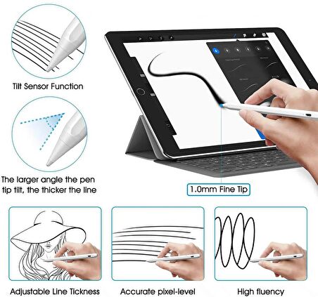 Tüm Cihazlara Uyumlu Dokunmatik Universal Stylus Ipad Android Tablet Kalemi