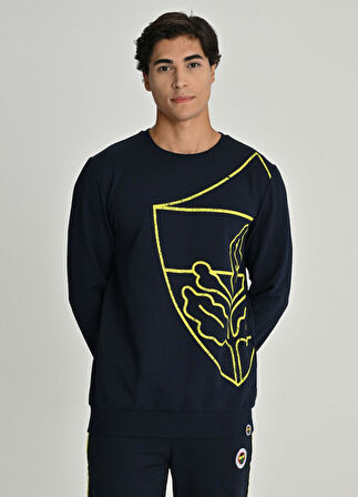 Fenerbahçe Erkek Tribün Lazer Baskılı All Over Baskı Sweat