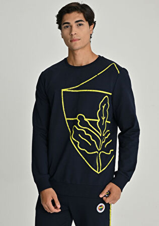 Fenerbahçe Erkek Tribün Lazer Baskılı All Over Baskı Sweat