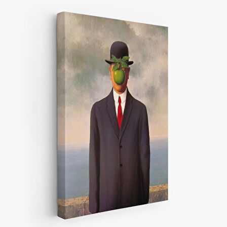 Renee Magritte'in Adamın Oğlu İsimli Eseri Kanvas Tablo-5132