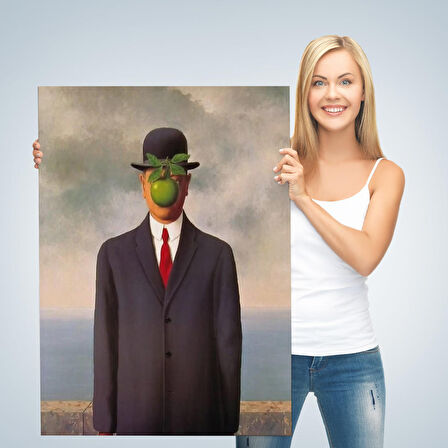 Renee Magritte'in Adamın Oğlu İsimli Eseri Kanvas Tablo-5132