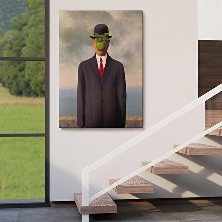 Renee Magritte'in Adamın Oğlu İsimli Eseri Kanvas Tablo-5132