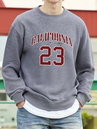 California Active Sport 23 Tasarım Erkek Tişörtü Moda Sokak Kazak Polar Günlük Giysiler Bisik
