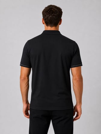 UMBRO Lotus Kamp Erkek Siyah Pamuklu Polo Spor Tişört TF0530